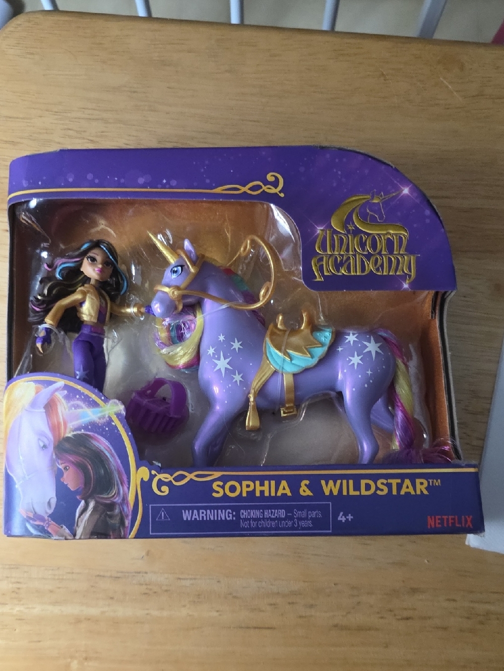 Unicorn Academy Sophia & Wildstar Purple Unicorn Play Set NIB